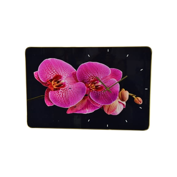Threestar 24" Inch Pink Orchid Wall Clock
