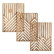 Keyohome 3Pcs Wood Wall Art Wood Wall Sculpture Decor Openwork Wood Wall Ornament Easy to Hang Timber Wall Artwork Easy to Install Handcrafted Wood Wall Art Suitable for Home
