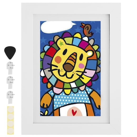 Threns 1/2/4 Pcs Kids Art Frame Front Opening Kids Artwork Display Frame Changeable Kids Artwork Frame Holds 50-100 Works of Art for Kids Drawings Children Art Projects