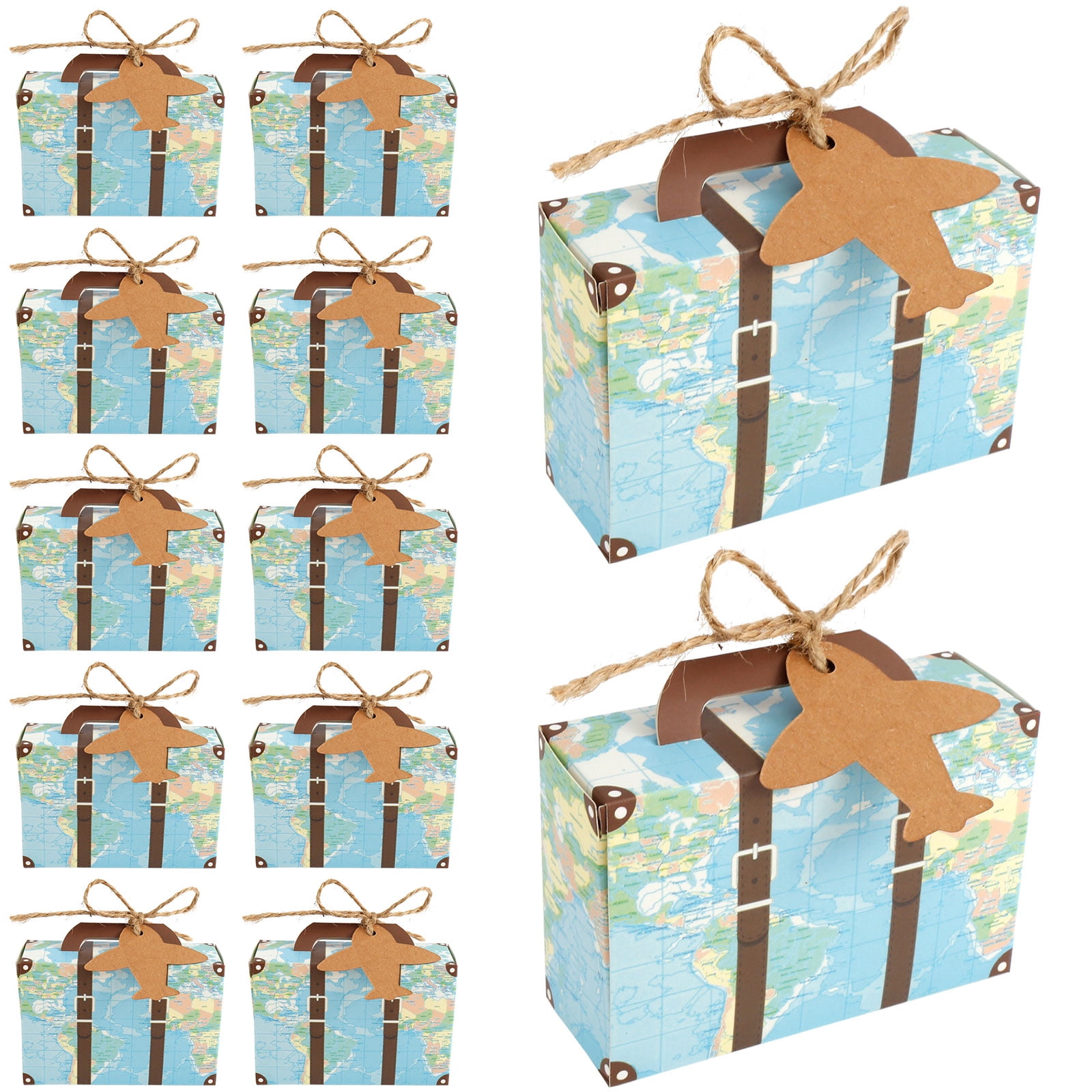Fafor Mini Threns 100 Pcs Candy Box Vintage Party Favor Box Mini Suitcase Favor ...