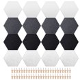 thumbnail image 1 of Threns 16 Pcs Hexagon Felt Bulletin Board with 50 Push Pins Decorative Hexagon Felt Pin Board for Photos Memos Home and Office Decor Drill Free Installation, 1 of 11