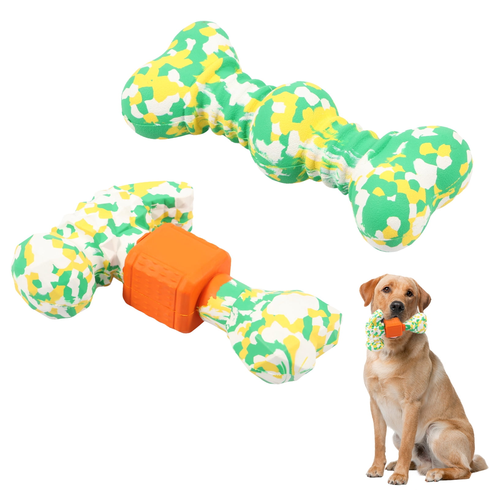 View of Threns 2 Pack Chewing Toys Kit Safe Attractive Bone Tough Dog Teething ...