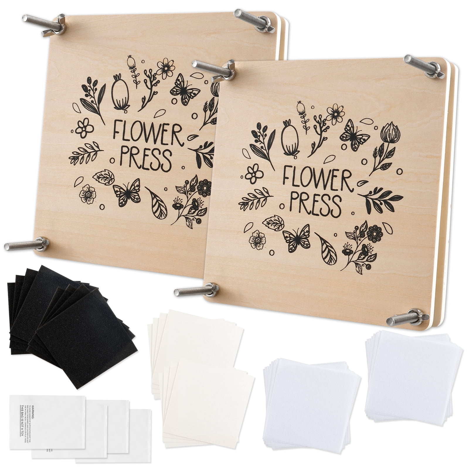 Threns 2 Pcs Flower Press Kit Innovative Flower Preservation Kit DIY Floral Pressing Art Supplies for Children Adult Craft Lover