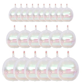 Threns 20 Pcs Iridescent Round Foil Balloon Reusable 4D Foil Balloon for Birthday Anniversary Baby Shower Wedding Party Decorations