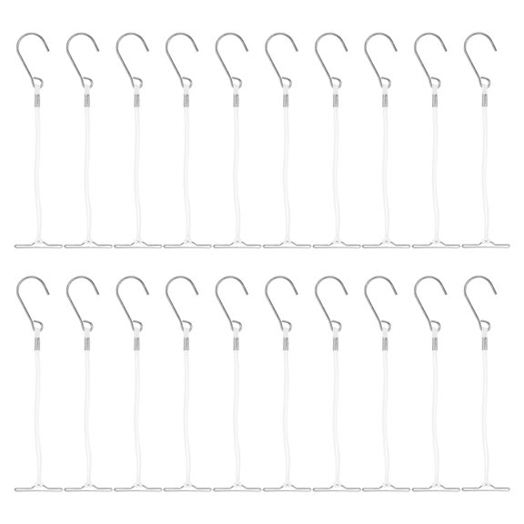 Threns 20Pcs Pattern Making Hook Ergonomic Sewing Pattern Hanging Hook with Nylon Cord and T Bar for Stencils and Suspending Designs in Sewing