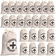 thumbnail image 1 of Threns 24 Pcs Hangover Kit Bag with Drawstring Soft Cloth Party Favor Bag Multifunctional Bachelor Party Supply for Candy Jewelry Mini Cosmetic, 1 of 10