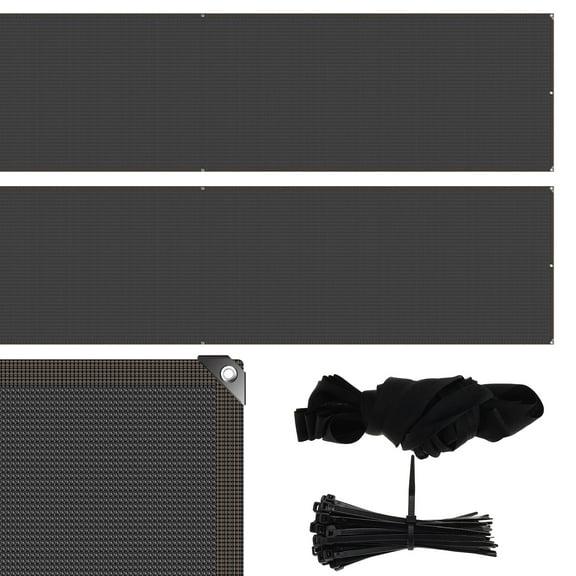 Threns 2Pcs Balcony Privacy Screen with Reinforced Edge 13m Breathable Privacy Fence Screen Privacy Protective Mesh Shade Net Cover