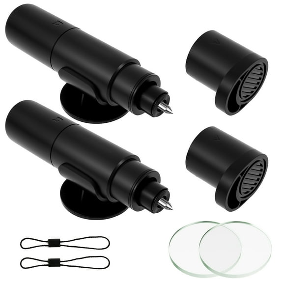 Threns 2Pcs Car Window Breaker with Seat Belt Cutter 2 in 1 Car Safe Hammer Seatbelt Cutter with Storage Base and Lanyard Emergency Escape Tool