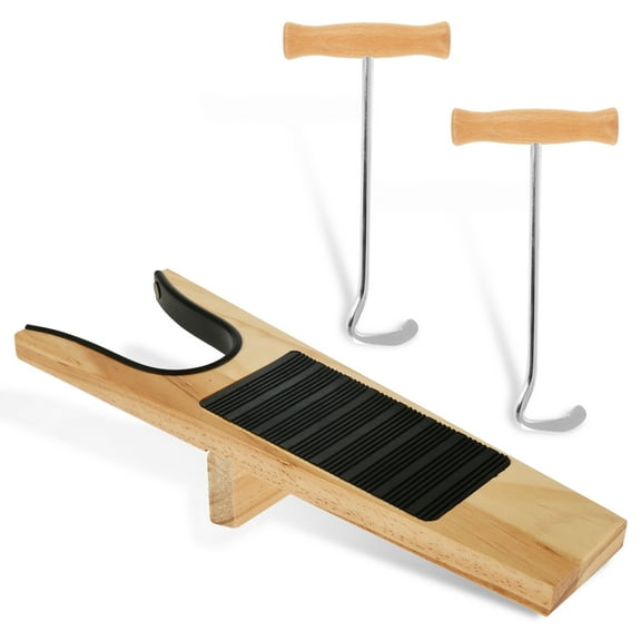 Threns 3 Pcs Effortless Boot Jack and Puller Set Efficient Boot Hook and Jack Multipurpose Shoe Puller Tool for Senior Adult Women Men