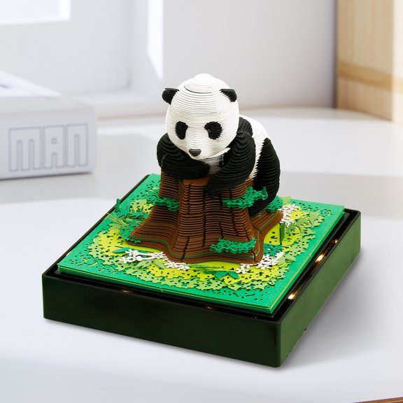 Threns 3D Calendar Paper Sculpture Calendar 3D Calendar with Creative Design 3D Calendar with Sticky Note Function for Desktop Decoration
