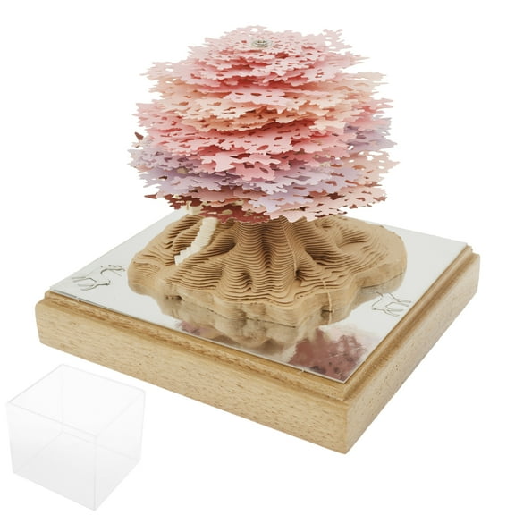 Threns 3D Memo Pad Tree House 3D Notepad Decorative 3D Sticky Notes Pad Portable 3D Memo Pad Art 3D Sticky Notes with Acrylic Cover for Home Office Desktop Decoration