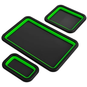 Threns 3Pcs Collapsible Magnetic Parts Tray Set Foldable Magnetic Tool Tray Magnetic Screw Storage Tray