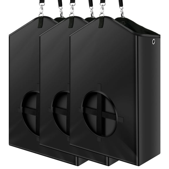 Threns 3Pcs Goat Hay Feeder Oxford Cloth Donkey Hay Bag Large Opening Grass Feeding Container with Adjustable Strap Easy to Hang for Cow