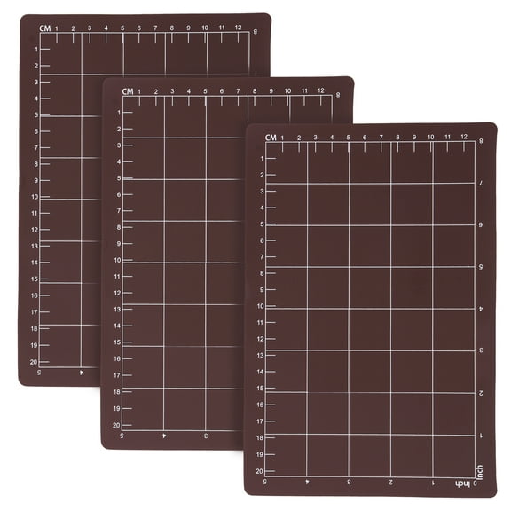 Threns 3Pcs Magnetic Shim with Card Size Grids Black Magnetic Cutting Pads Reusable Embossing Machine Pads Die Cutting Machine Accessories for Dies