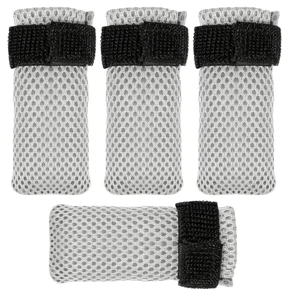 Threns 4Pcs Cat Mittens Adjustable Cat Foot Covers Breathable Mesh Cat Mittens Soft Comfortable Cat Anti Scratch Gloves Cat Paw Protector for Cats Bathing Cutting Nails 5x10cm