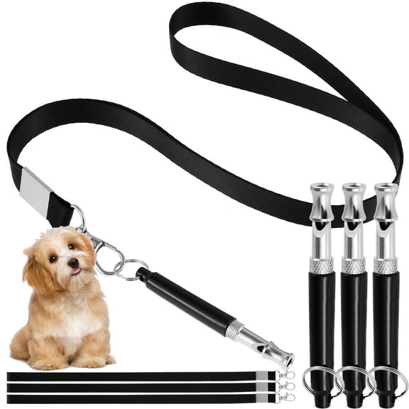 Threns 4Pcs Dog Whistle with Lanyard Adjustable Ultrasonic Dog Whistle Professional Recall Dog Training Whistles for Dogs