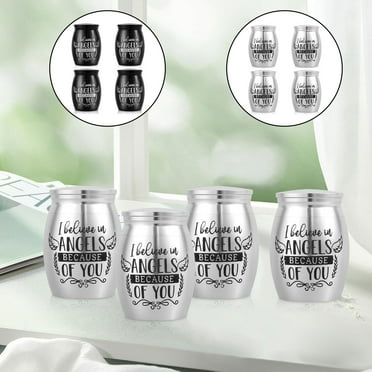 Keyohome 4Pcs Memorial Ash Holder,Alloy Cremation Urns Kit,Ashes Small Keepsake Urn for Human Pet