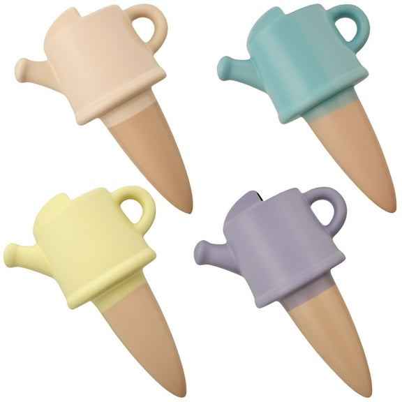 Threns 4Pcs Self Watering Spike Decorative Irrigation Spike Easy to Use Watering Insert 4 Colors Auto Water Device Waterer Stake for Indoor Outdoor Pots