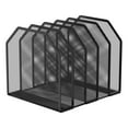 thumbnail image 1 of Lzvxtym 5/7 Section Metal Vertical Desktop Organizer Sturdy Desk File Organizer Adjustable Mesh File Folder Stand Sorter for Home, 1 of 11