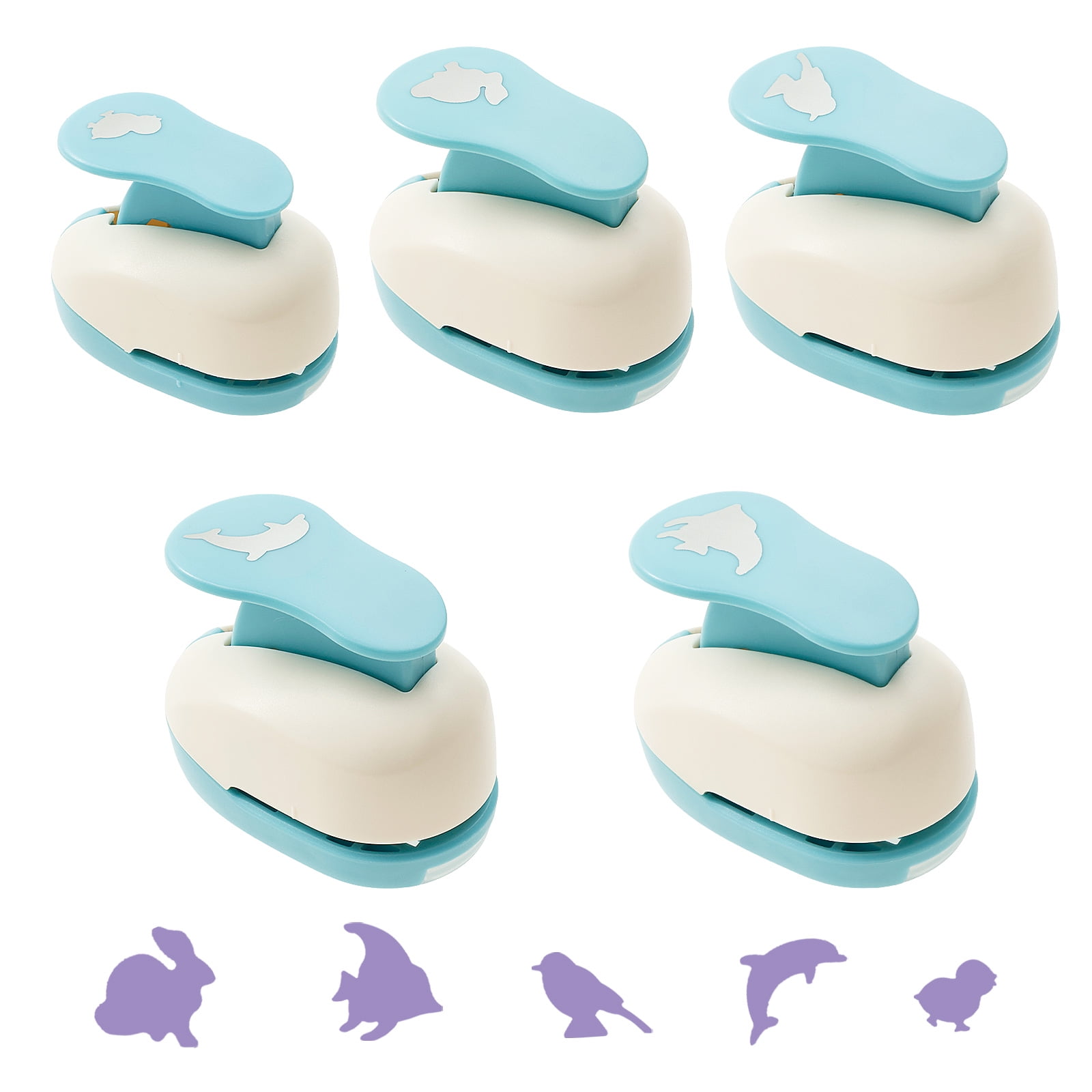 Threns 5 Pcs Paper Punch ABS and Zinc Alloy Craft Hole Punch Portable Paper Hole Puncher for DIY Scrapbooking Photo Album Card Making
