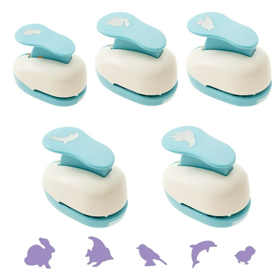 Threns 5 Pcs Paper Punch ABS and Zinc Alloy Craft Hole Punch Portable Paper Hole Puncher for DIY Scrapbooking Photo Album Card Making