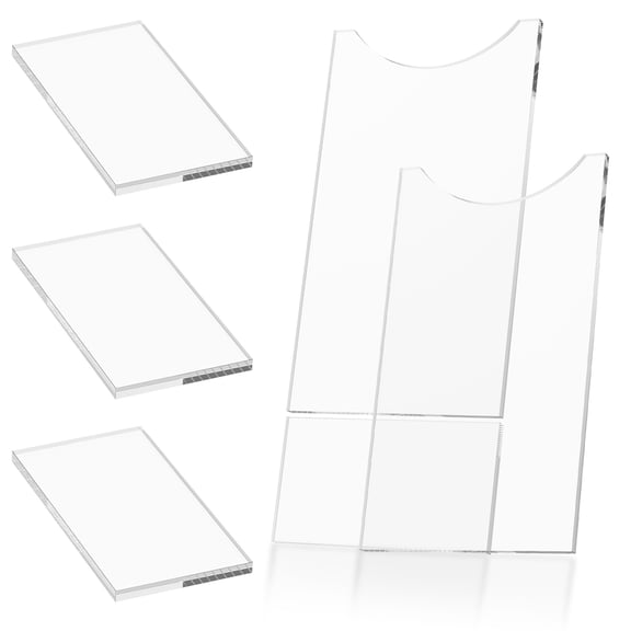 Threns 6/4 Pcs Transparent Couch Spacer Protects Walls and Keeps Space for Outlets 5mm Thick Acrylic Couch Wall Spacer for Sofas Beds Cabinets