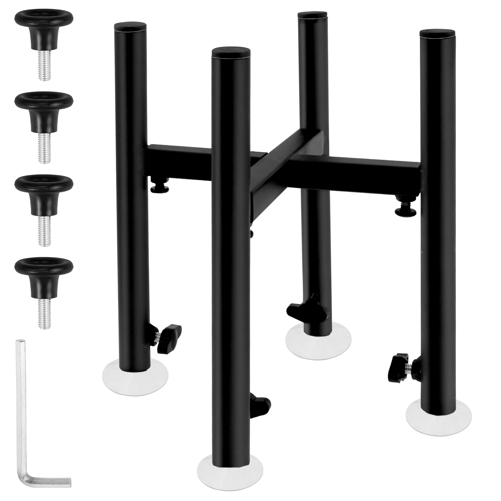 Threns Adjustable Elevated Dog Bowl Stand Metal Raised Dog Bowl Stand Detachable Pet Water and Food Bowl Stand Anti Slip Raised Dog Food Bowl Stand for Large Medium and Small Dogs
