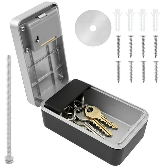 Threns Aluminum Alloy Key Combination Box Safety Protection Key Storage Box Sufficient Internal Space Code Security Lockbox for Home