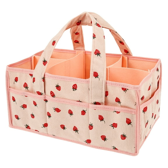 Threns Baby Diaper Caddy Organizer with Handle Portable Nappy Caddy Storage Basket Multi Compartment Nursery Storage Basket for Newborn Essential