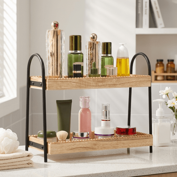 Vanity Organizer Rack Keyohome Bathroom Countertop Organizer 2 Tier Vanity Organizer and ...