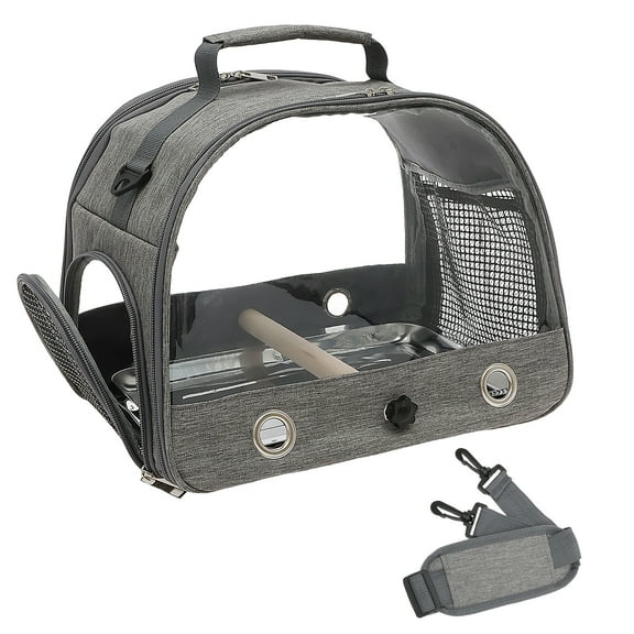 Threns Bird Travel Carrier Portable Small Bird Travel Bag Breathable Parrot Cage with Perch Clear Window for Parrot Small Pet