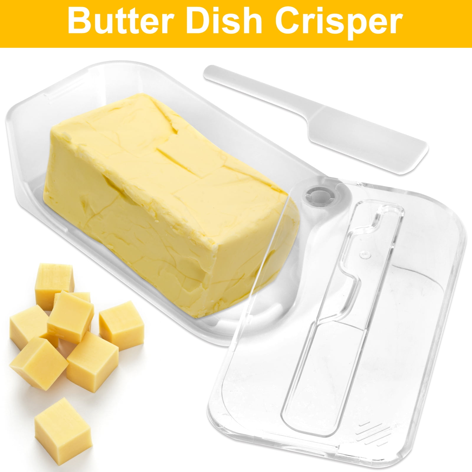 Threns Butter Dish with Lid and Cutter Food Grade Airtight Butter