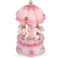 thumbnail image 1 of Threns Carousel Music Box with 3 Horses Luminous Rotating Carousel Horse Music Box for Girls Women Kids Sister Daughter Mom Granddaughter, 1 of 10