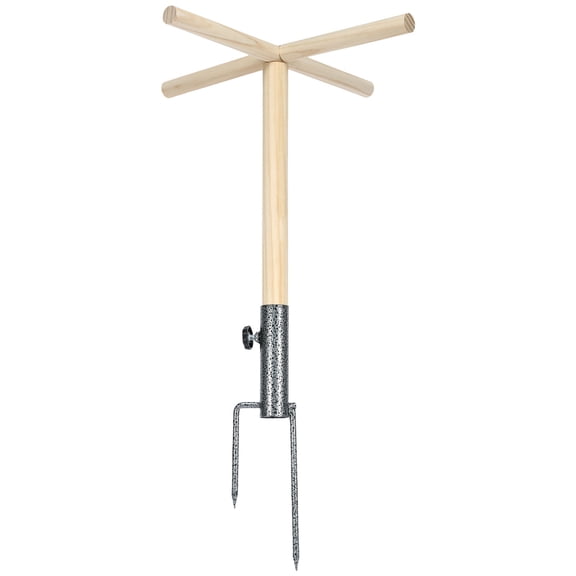 Threns Chicken Perch Toys Wood Chick Perch Stand with Metal Ground Plug Easy Assembly Chicken Perch Multifunctional Outdoor Birds Training Platform