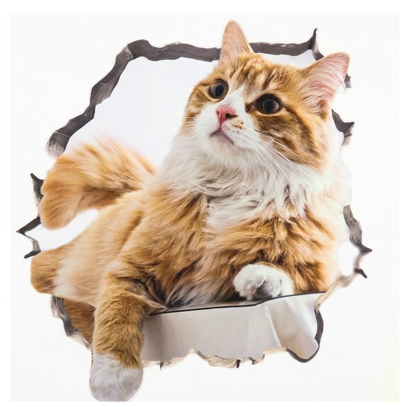 Threns Cute Animal Pattern Toilet Sticker Waterproof Cat/Dog/Fox/Duck Style Bathroom Wall Sticker Background Decoration for Room Bathroom Toilet Lid Car