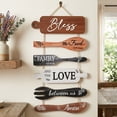 thumbnail image 1 of Lzvxtym Dining Room Decoration,Wooden Bless Hanging Wall Sign,Bless the Food Before Us Farmhouse Kitchen Wall Decor,Multicolor,21.6" x 11.8", 1 of 12