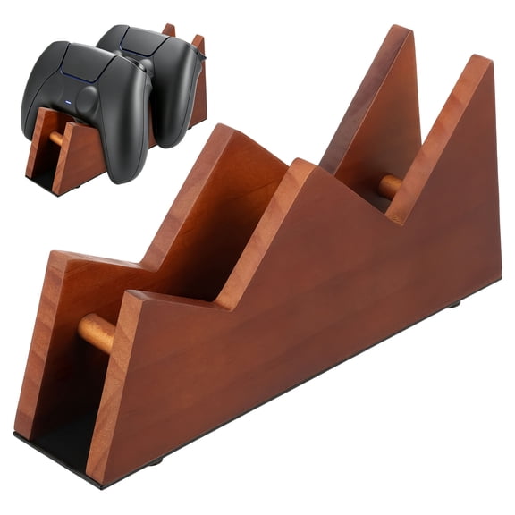 Threns Game Controller Stand, Solid Wood Controller Stand Dual Gaming Controller Holder for Desk, Gamer Gift for Men Desk Accessories