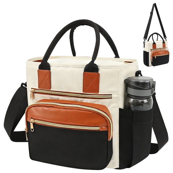 Threns Insulated Lunch Bag for Women/Men - Reusable Lunch Box for Office Picnic Hiking Beach - Leakproof Cooler Tote Bag Organizer with Adjustable Shoulder Strap for Adults