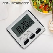 Threns Kitchen Timer Magnetic Clock with Digital LED Display 3x2.7x0.9 inch for Kitchen,White
