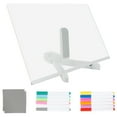 thumbnail image 1 of Threns LED Note Board with 12 Color Pens Lighted Acrylic Dry Erase Board Clear LED Message Board Practical LED Acrylic Note Board with Adjustable Stand LED Acrylic Marker Board for Office Home, 1 of 10