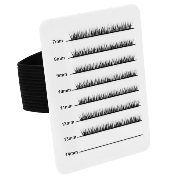 Threns Manual Eyelash Extension Plate for Wrist Desk Hand Pallet Tray Tool Acrylic Lash Tile for Workshop Beginner 7-14mm