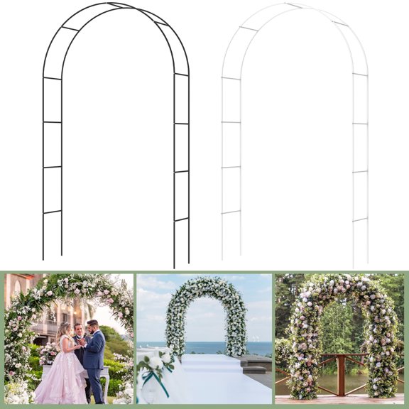 Threns Metal Wedding Arch Plant Arch Trellis Garden Trellis for Climbing Plant Multipurpose Garden Trellis,240x140x37cm