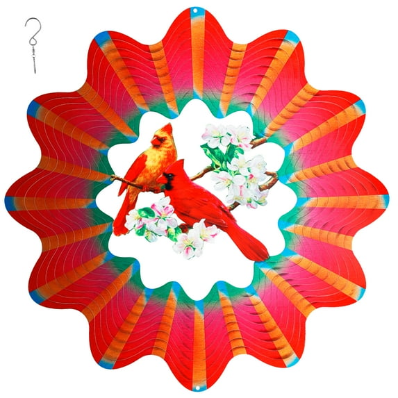 Threns Metal Wind Spinners Hanging Wind Spinners 3D Stainless Steel Hanging Wind Sculpture Owl Decor for Outdoor Indoor,11.7 inches