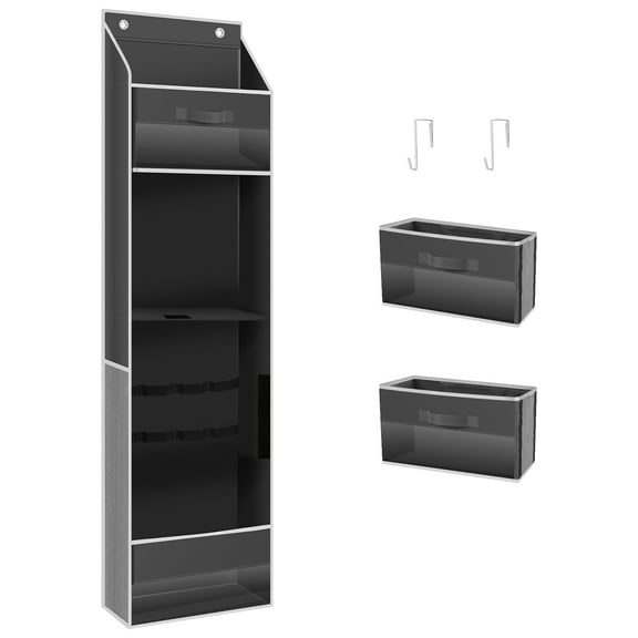 Threns Over Door Wrapping Paper Organizer Quick Access Closet Present Wrap Holder With Removable Drawer for Door Closet Wardrobe Cabinet