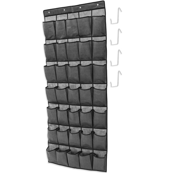 Threns Over The Gate Shoe Rack Organiser 35 Large Mesh Pockets Hanging Storage Bag for Adults for Home Miscellaneous Storage