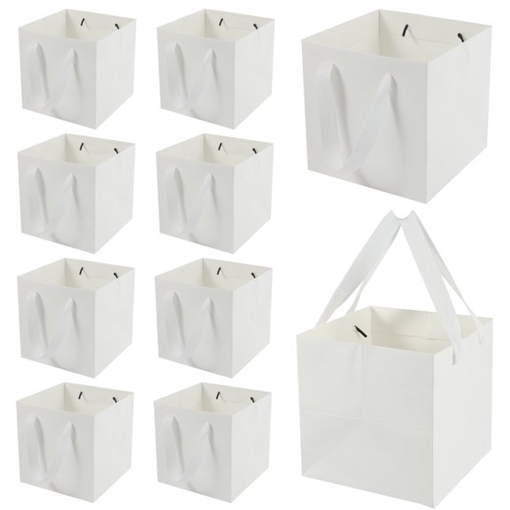 Threns Paper Gift Bags,Foldable Paper Shopping Bags,Portable Paper Carry Bag with Handles for Grocery Merchandise Craft