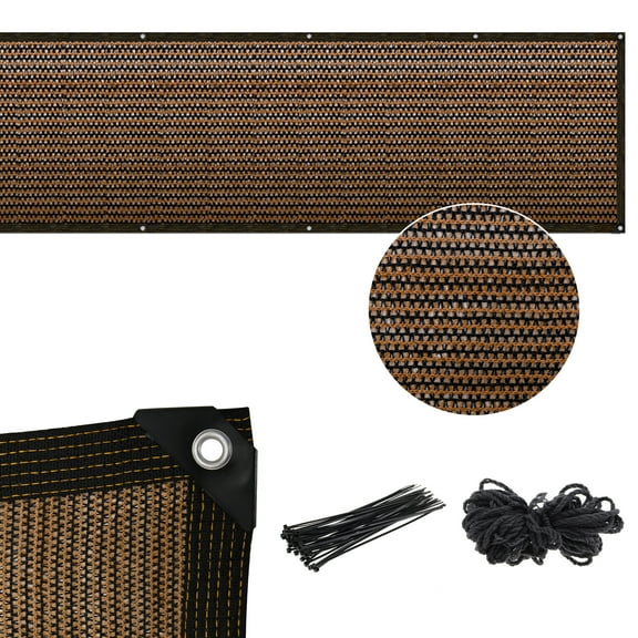 Threns Privacy Fence Screen Privacy Fence Panels Mesh Fencing Cover Mesh Shade Net Cover with 50 Zip Ties,3.28×19.68ft