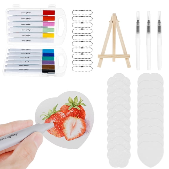 Threns Puffy Painting Kit 3D Foam Texture Drawing Canvas Sponge Magic Puffy Popcorn DIY Bubble Drawing Pen Art Supply