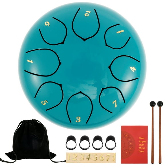 Threns Rain Drum 8 Tone 6 inch Carbon Steel Tongue Drum Outdoor Garden Chakra Rain Drum Musical Instruments for Outside Garden Patios