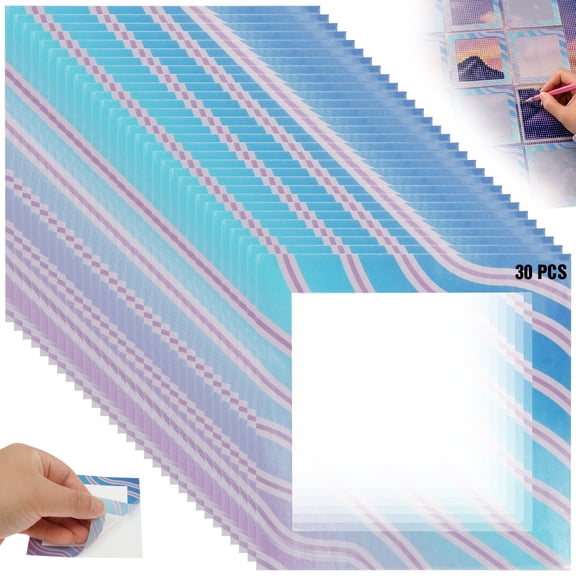 Threns Reusable Diamond Art Release Section Frame Film, 40 Pcs Non-Stick Release Paper for Diamond Painting Lovers, 10 × 10 cm Diamond Art Accessories and Tools for Sectioning